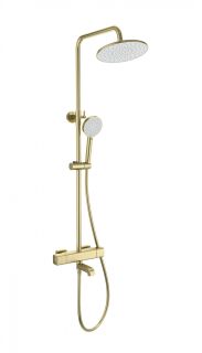 Душевая стойка Wonzon & Woghand Stay 4 WW-A3007-T1-BG с термостатом брашированное золото